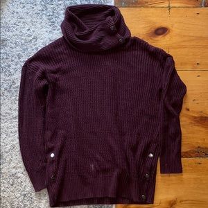 Purple turtleneck